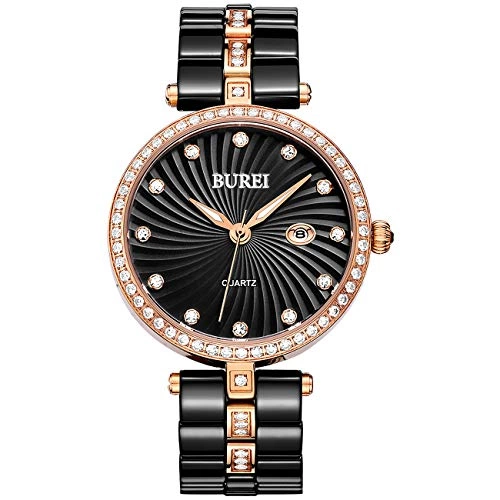 معرفی 10 ساعت عالی زنانه با قیمت کمتر از 100 دلار - ساعت زنانه BUREI Women’s Elegant Analog Quartz Wrist